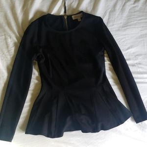Black peplum top
